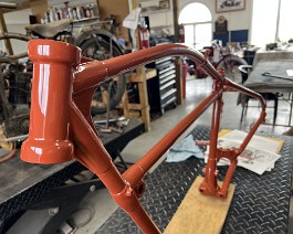 1917 Reading Standard Model T-E 12 HP Twin 2024-03-16 0069 The frame has been restored to perfection and the assembly will now proceed.