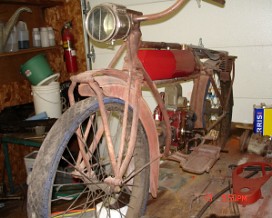 1918 Indian Model O Opposed (Vertical) Engine