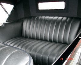 1930 LaSalle 5 Passenger Sport Phaeton DSC00482 Rear interior with new leather.