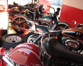 Eleven Early Motorcycles 007 Eleven early restored motorcycles arrive at Dick Shappy's warehouse on July 28, 2009.