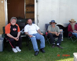Oley Penn Meet 2009 DSC05565 Dick Shappy, Dave Minerva, Mike Wolfe, and ZZ Top (l-r).