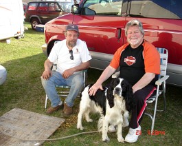 Oley Penn Meet 2009 DSC05585 Dick with Billy Campbell and (leg humper) Bandit.