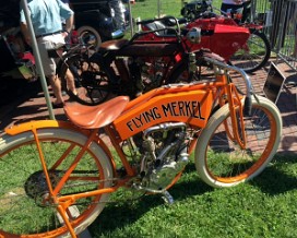 2015-09-23 IMG_1347 1912 Flying Merkel Twin Cylinder Board Track Racer Won “Best Motor­cycle” at the Boston Cup Show, Boston Commons Park, September 20, 2015.