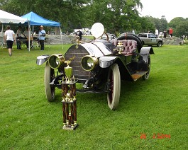 DSC06033 1912 Speedwell Speed Car with "Best Of The World" trophy at the Autos Of The World show, Goddard State Park in Warwick, Rhode Island on July 24-26 2009
