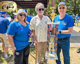 1917 Locomobile Mod 48 Corvette Club of R I 2026 02 Dick Shappy receives the President's Choice Award from the Corvette Club of Rhode Island for his 1917 Locomobile Dual Cowl Sportif at the Corvettes & Classics...