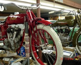 1917 Indian PowerPlus DSC01141 Handle bars and seat make the project look close to completion.