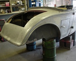 1933 Cadillac V-16 Convertible Coupe body by Fisher dsc00047 Body ready for primer.