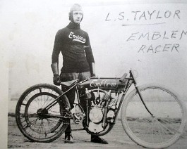 1911 Emblem Twin Factory Racer 2015-05-24 003 Lee Taylor and teammate George Evans made a clean sweep at the 1911 Springfield, Ohio Labor Day meet winning every event they entered. Emblem cataloged these...