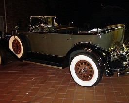 1930 LaSalle 5 Passenger Sport Phaeton DSC00914 Left view showing completed interior, tail light, and side mount wheel.